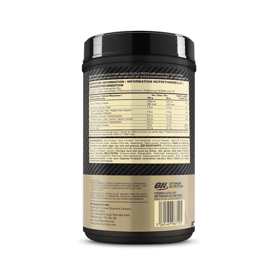 Gold Standard 100% Plant Duplo Chocolate 684gr Optimum Nutrition