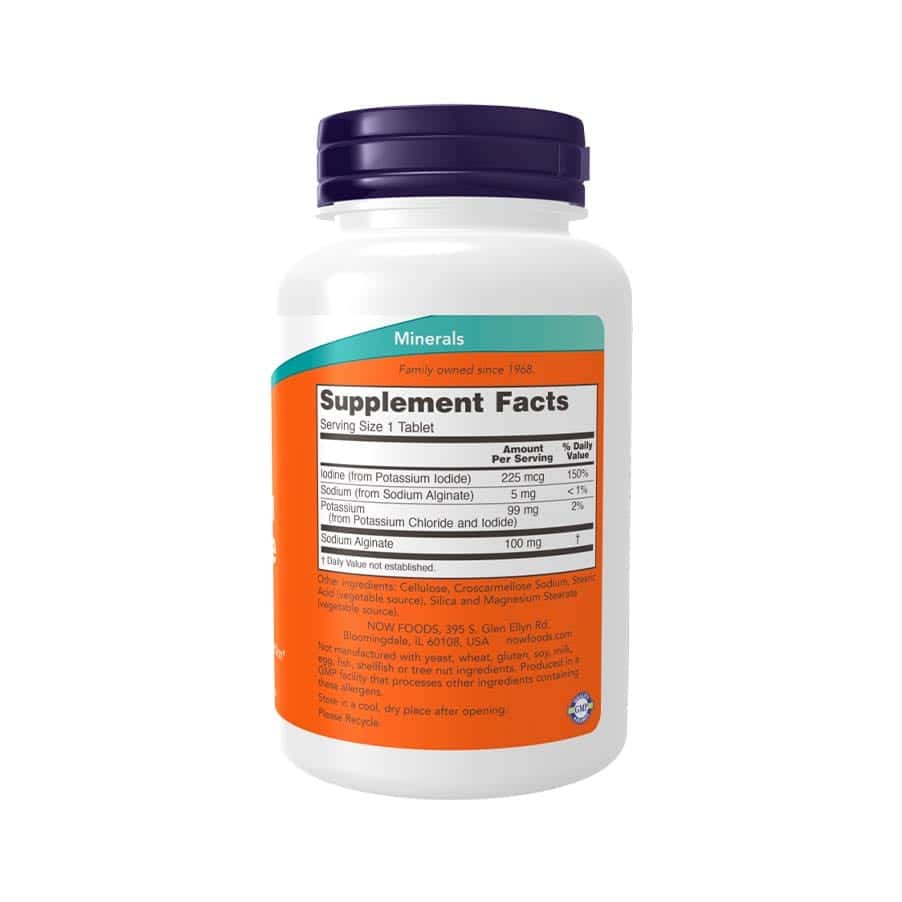 Potassium Plus Iodine 180 Comprimidos Now Foods