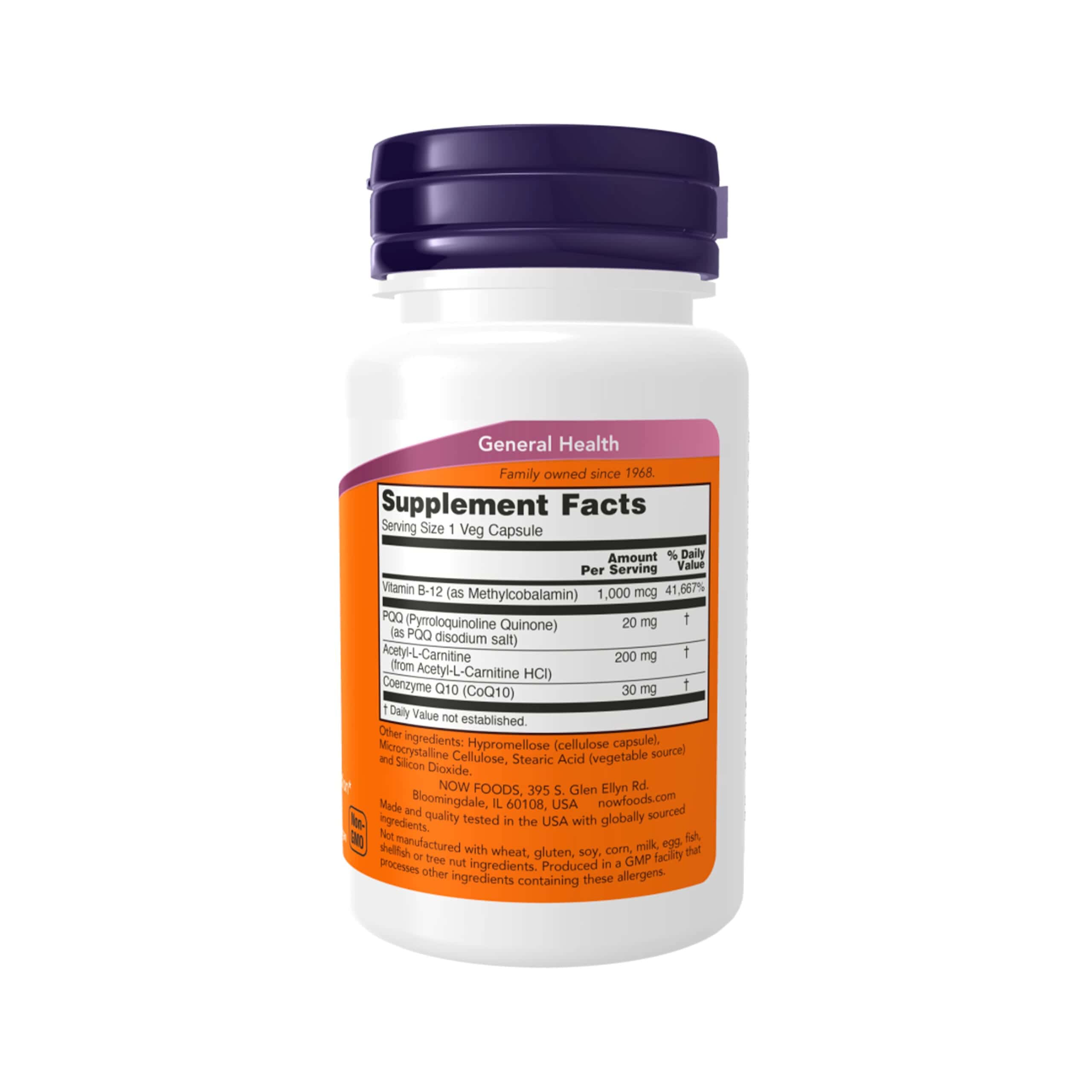 PQQ Energy 30 Cápsulas Now Foods