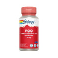 Frasco de suplemento Solaray PQQ 10mg com 30 cápsulas, fórmula antioxidante avançada para energia celular e saúde cognitiva.