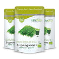 Embalagem do Supergreens 100% Raw Pó Bio 150gr da Biotona, superalimento em pó com mistura de vegetais e algas