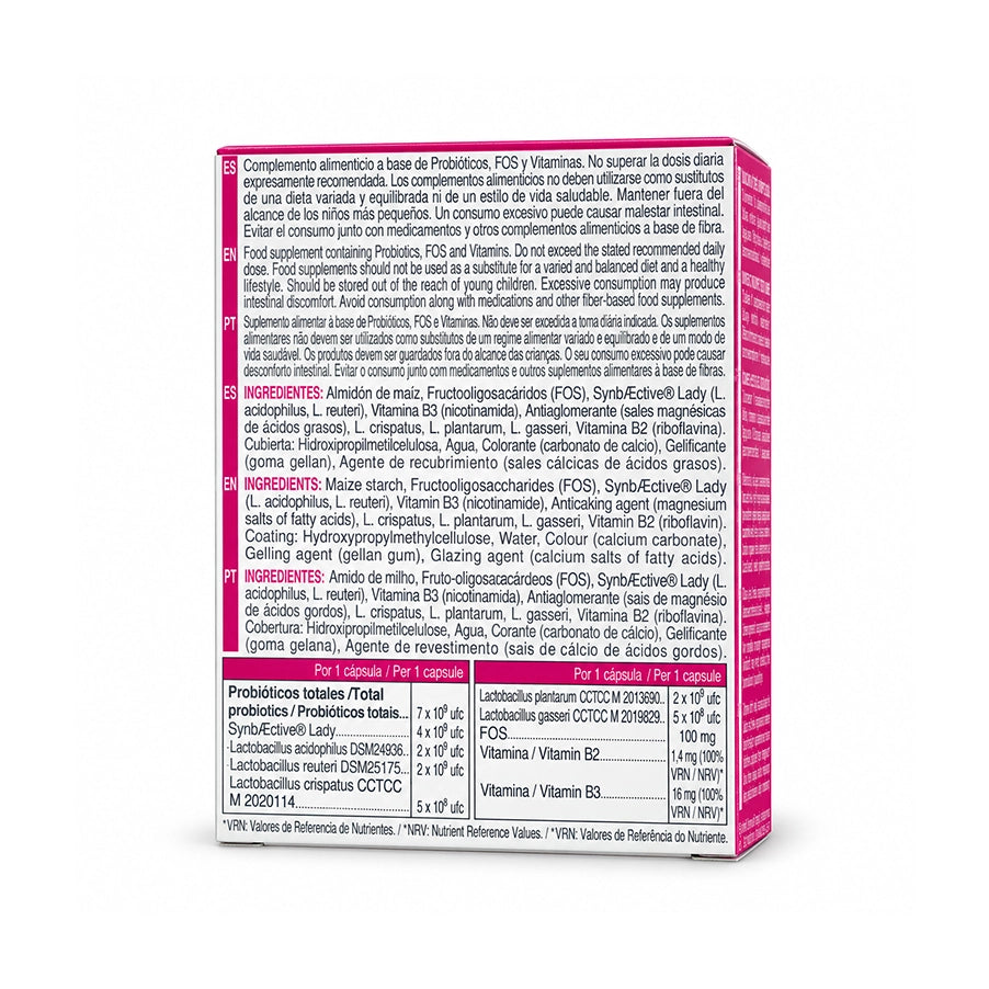 Probidiet Íntimo Mulher NovaDiet, suplemento alimentar com probióticos, em embalagem de 30 cápsulas gastrorresistentes.
