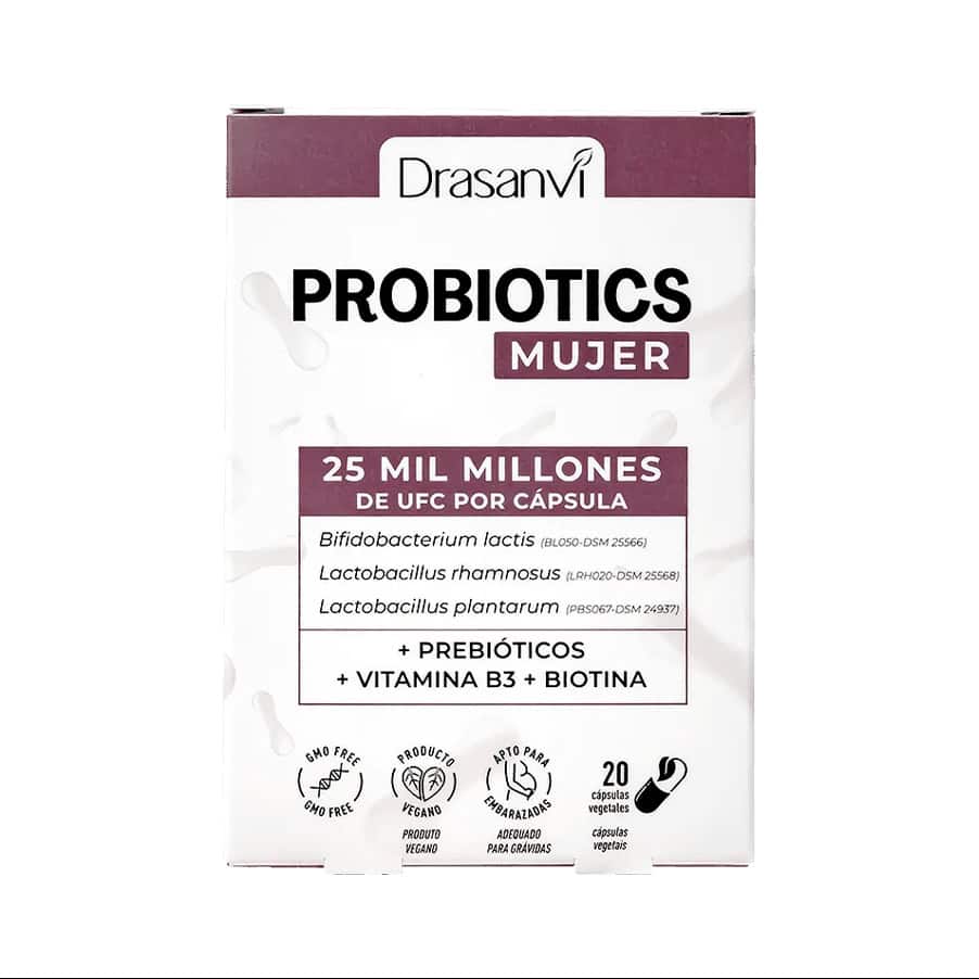 Probiotics Mulher 20 cápsulas da Drasanvi em embalagem original.