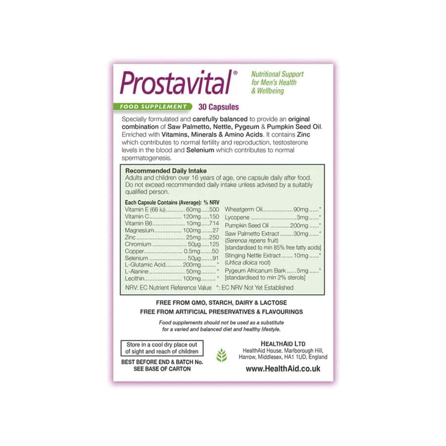 Prostavital 30 Cápsulas Health Aid