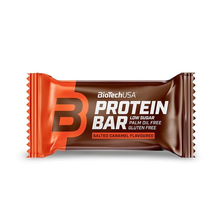 Barrita proteica con 11 g de proteína, baja en azúcar, rica en fibra y sin gluten. Ideal para consumir proteína de calidad en cualquier momento.