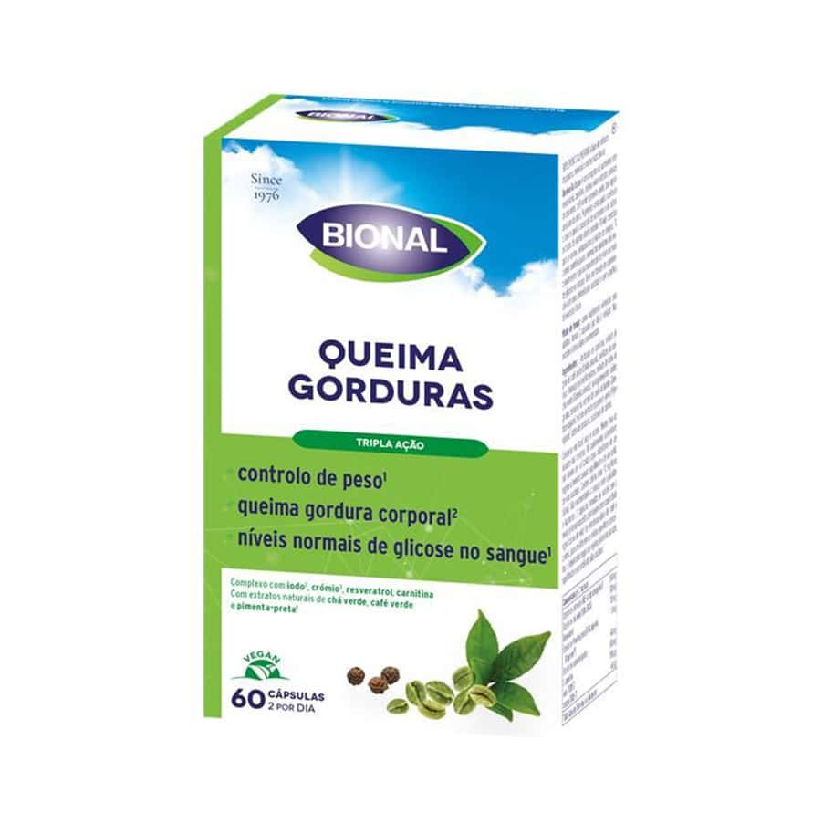 Burner+ Queima Gorduras 60 cápsulas Bional em frasco, suplemento termogénico para controlo de peso e metabolismo ativo.