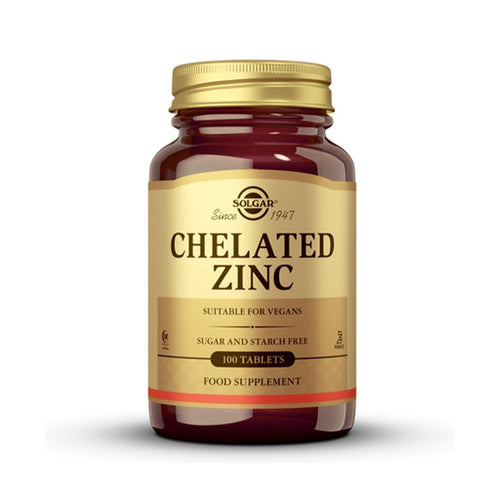 Zinc quelatado 22 mg, 100 comprimidos Solgar