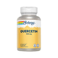 Suplemento Solaray Quercetina 500 mg, frasco con 90 cápsulas, una fórmula antioxidante para reforzar el sistema inmunitario y proteger contra los radicales libres.