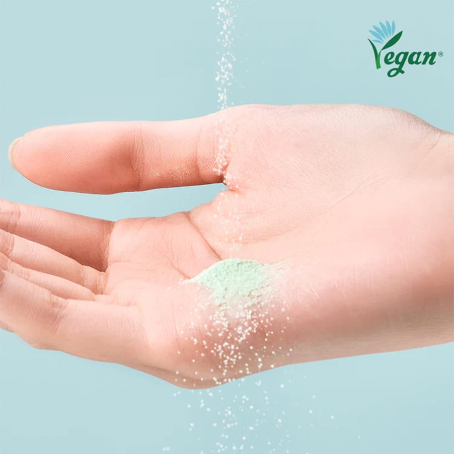 Frasco do Cica Pó de Limpeza Calmante 50g da Tocobo, limpador facial em pó com efeito calmante para peles sensíveis.