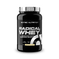 Radical Whey Baunilha 1kg Scitec Nutrition, proteína whey em pó com concentrado e isolado de soro de leite, creatina e aminoácidos.