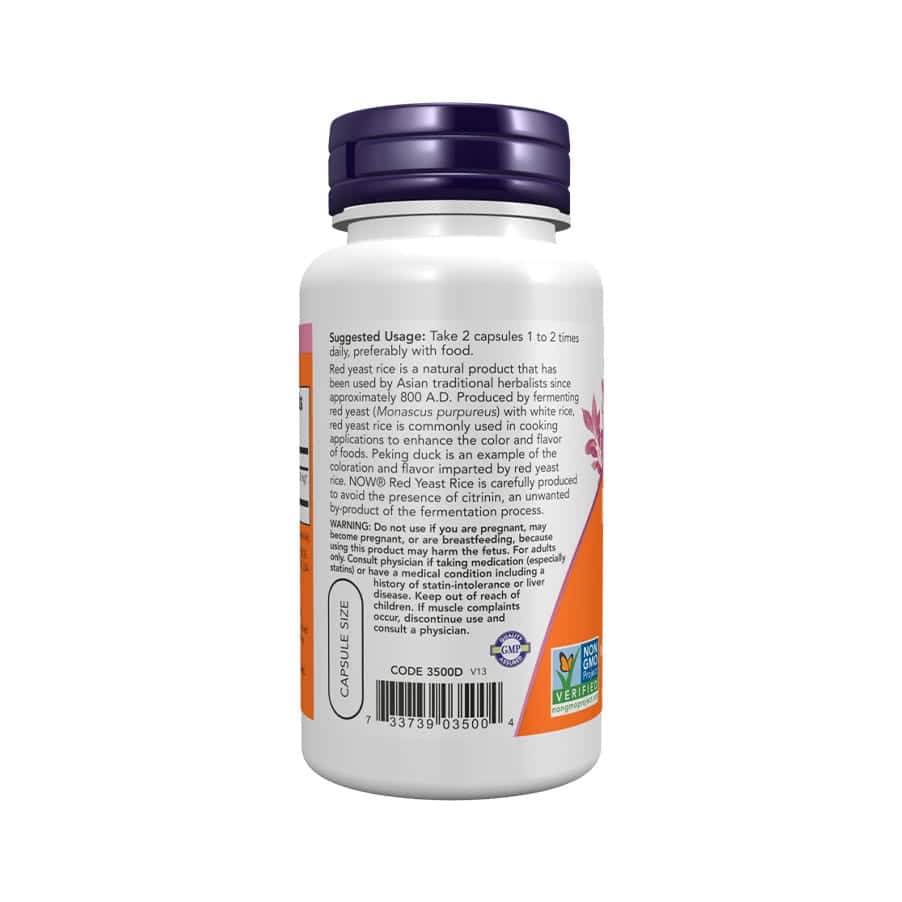 Red Yeast Rice 600mg 120 cápsulas Now Foods
