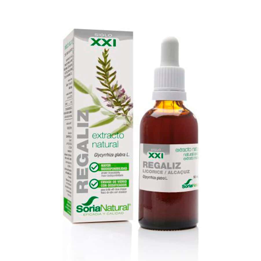 Frasco de 50 ml de extracto de regaliz natural Soria.