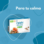 Frasco do Reishi Relax Neo com 30 cápsulas da NeoVital Health, suplemento natural para promover relaxamento e reduzir o estresse