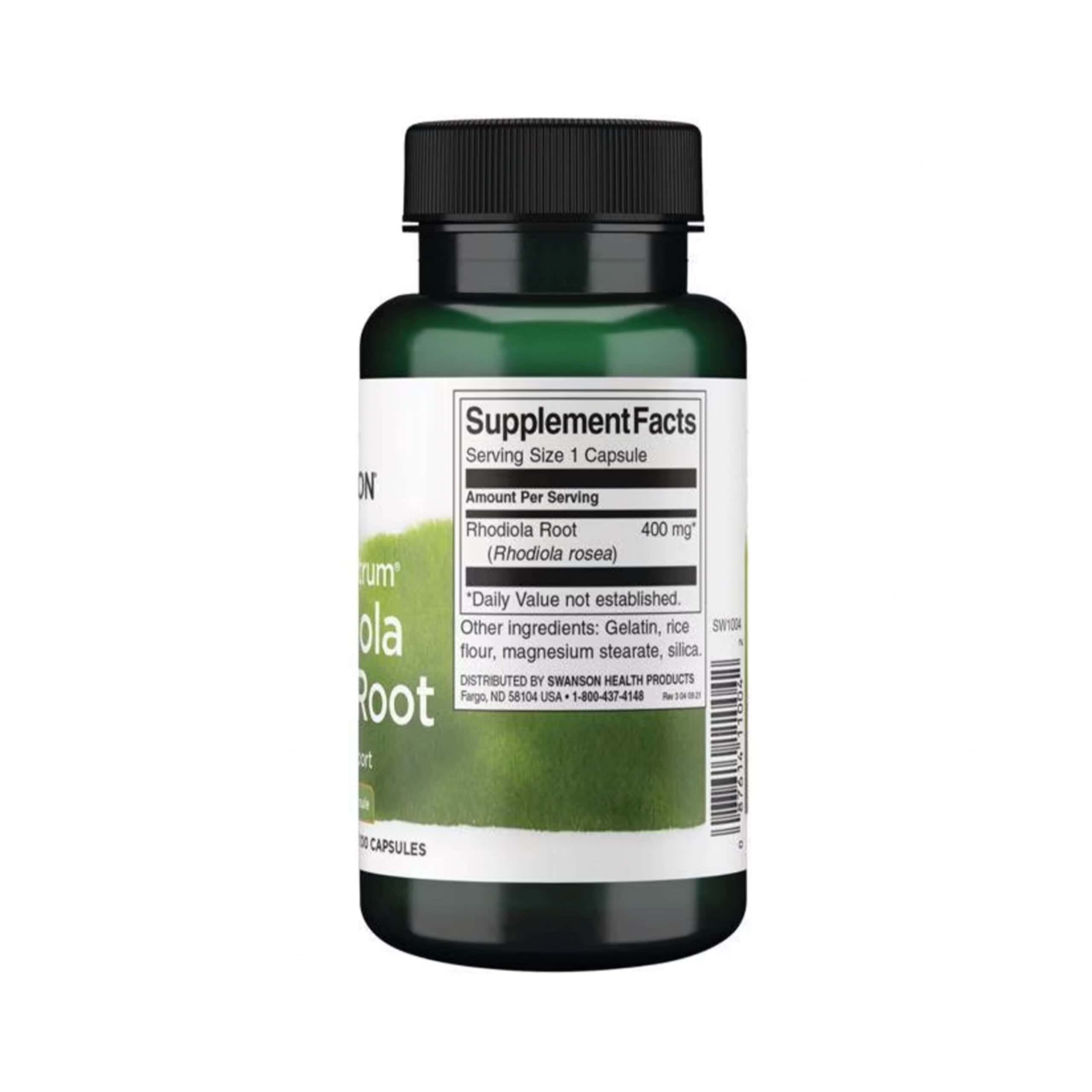 Rhodiola Rosea Root 400mg 100 Cápsulas Swanson