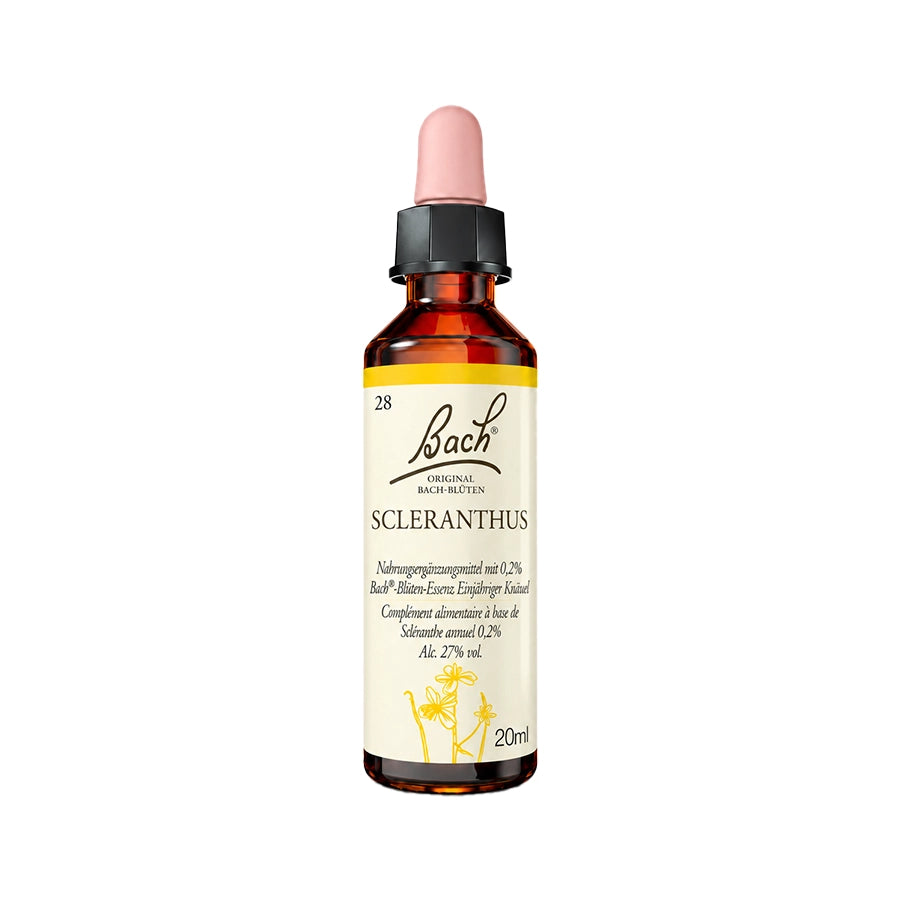 Scleranthus 20ml Floral de Bach, essência floral de Scleranthus annuus em frasco conta-gotas.