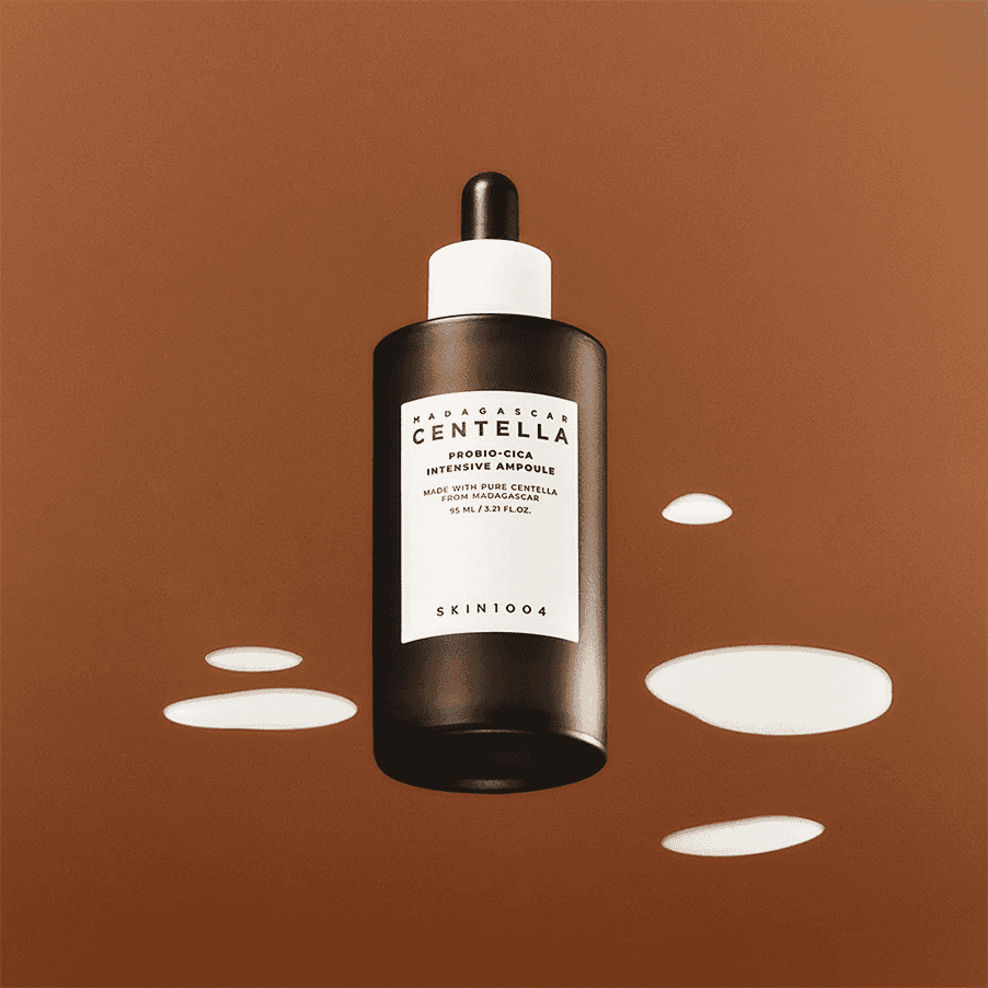Frasco da Ampola Intensiva Madagascar Centella Probio-Cica 50ml da Skin1004, tratamento reparador e calmante para peles sensíveis.