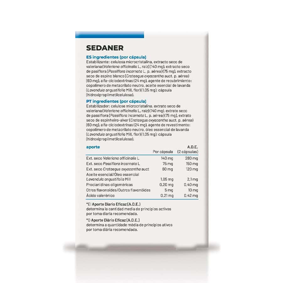 Frasco do 29-C Sedaner com 30 cápsulas da Soria Natural, suplemento natural para relaxamento e melhoria do sono