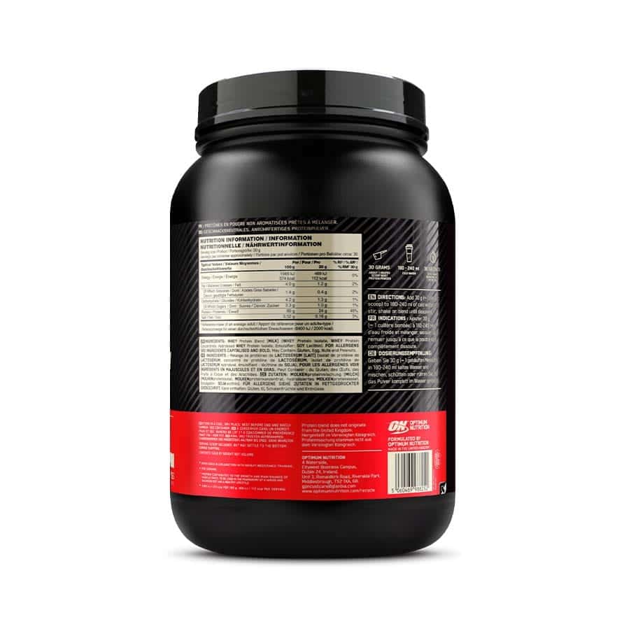 Gold Standard 100% Whey Sem Sabor 900gr Optimum Nutrition