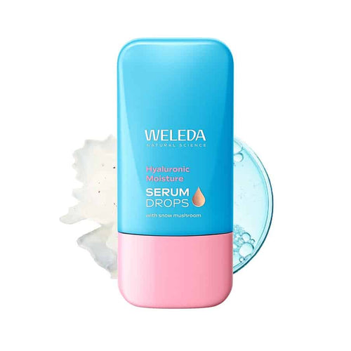 Weleda Booster Serum Drops Crema Hidratante en Frasco de 30 ml, cuidado facial intensivo con ácido hialurónico para una hidratación profunda de la piel.