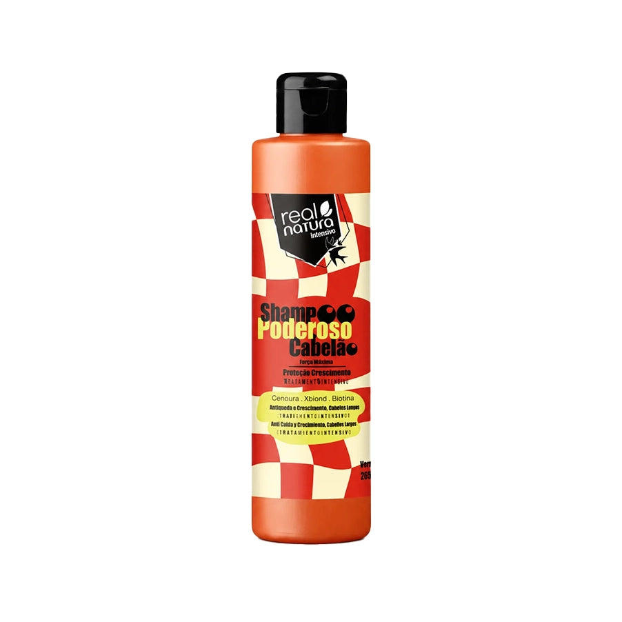 Shampoo Poderoso Cabelão 200ml Real Natura para cuidado capilar