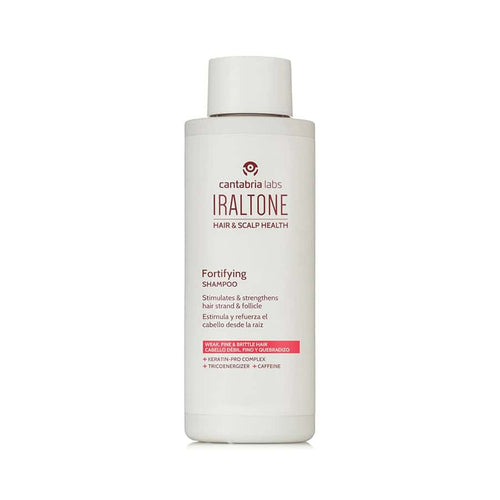 Champú fortificante Iraltone 200 ml Cantabria Labs para fortalecer el cabello y el cuero cabelludo.