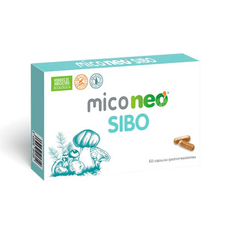 Frasco do Mico Neo SIBO com 60 cápsulas da NeoVital Health, suplemento para equilíbrio digestivo e suporte intestinal.