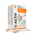 Envase para las tabletas C-Activ 20+20 de Soria Natural, un suplemento de vitamina C para reforzar el sistema inmunitario y aumentar la energía.