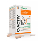 Envase para las tabletas C-Activ 20+20 de Soria Natural, un suplemento de vitamina C para reforzar el sistema inmunitario y aumentar la energía.