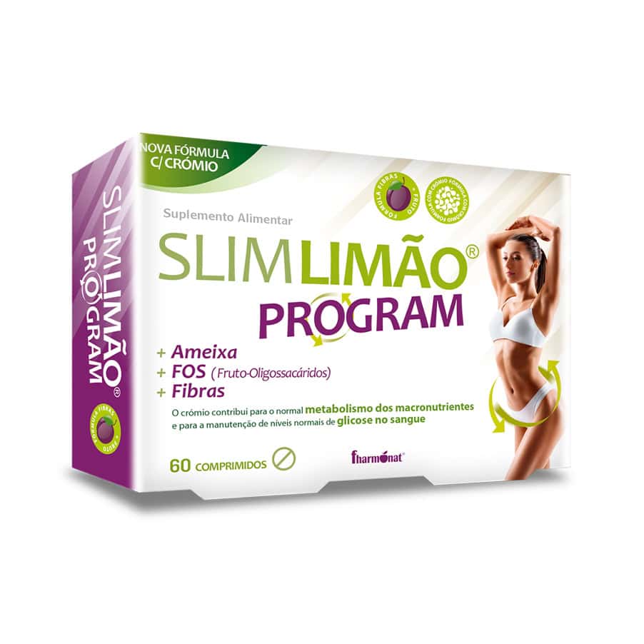 SlimLimão Program comprimidos Fharmonat suplemento alimentar para controlo de peso com extratos vegetais