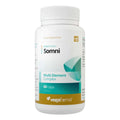 Somni Vegafarma em frasco com 60 cápsulas formulado para apoiar o relaxamento e o sono tranquilo.