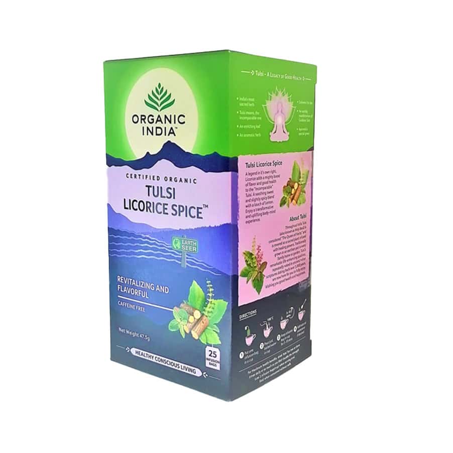 Infusão Tulsi Licorice Spice 25 Saquetas Organic India