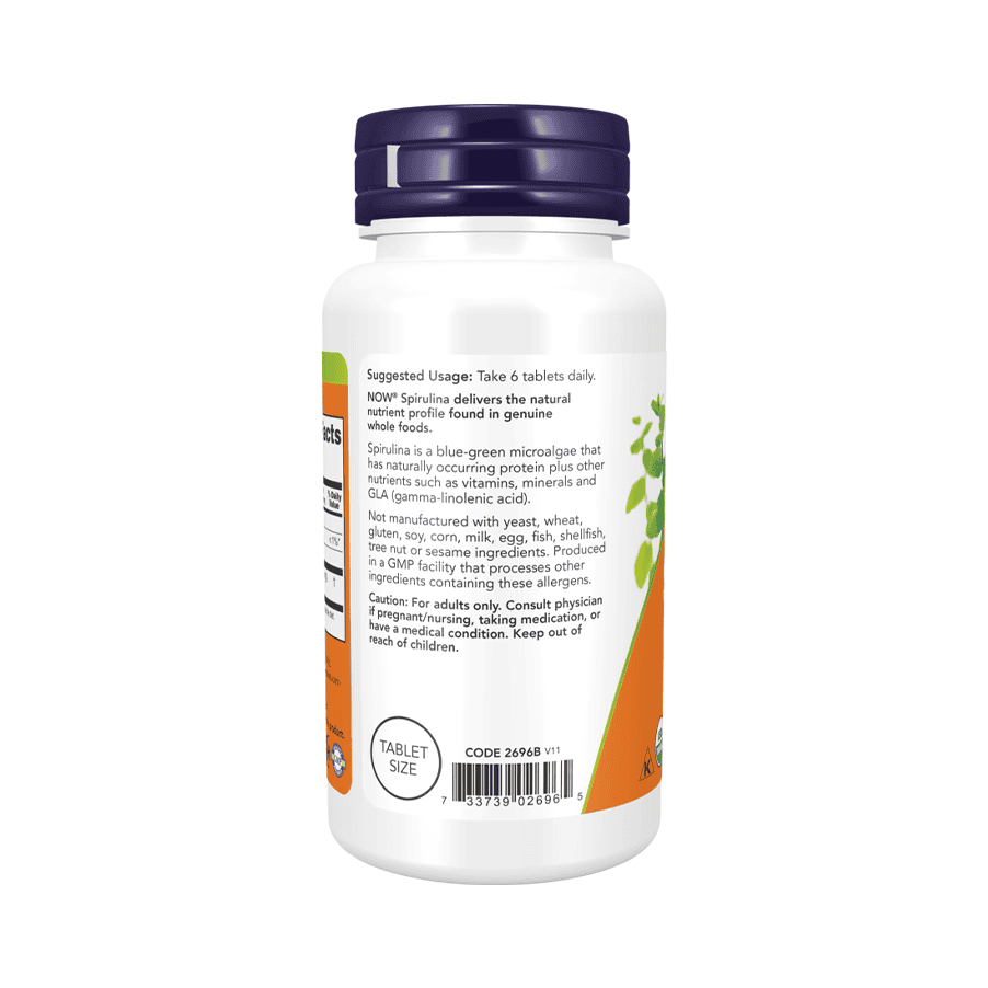 Spirulina 500mg 100 Comprimidos Now Foods