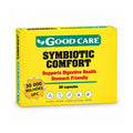 Symbiotic Comfort Good Care, suplemento alimentar com probióticos e FOS, em embalagem de 30 cápsulas.