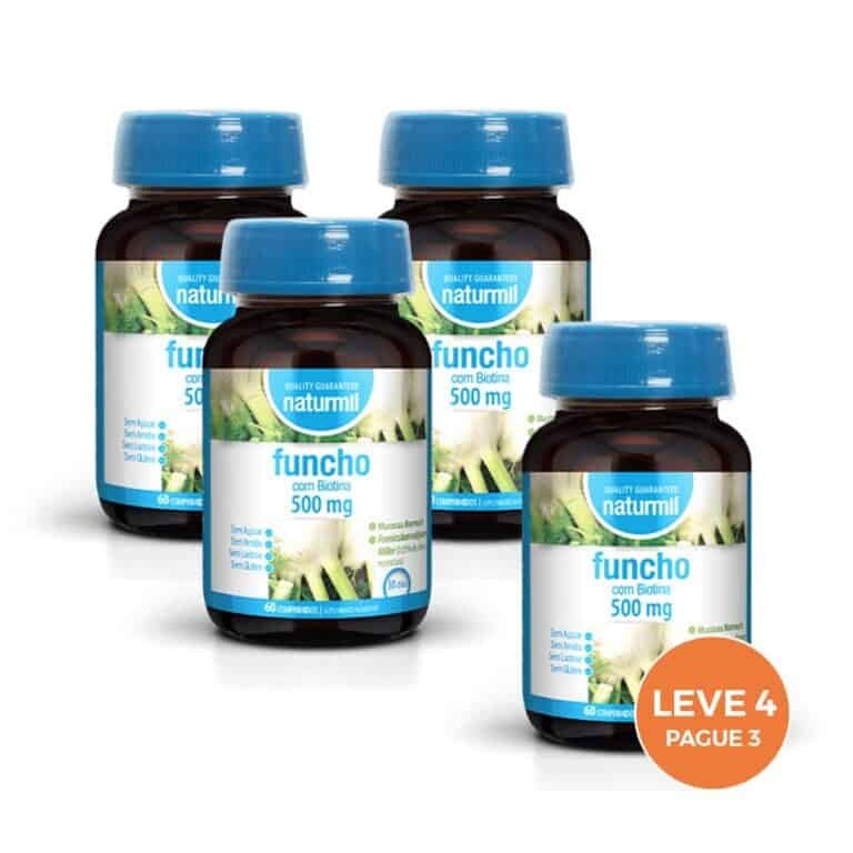 Funcho 500 mg Naturmil embalagem com 60 comprimidos suplemento alimentar
