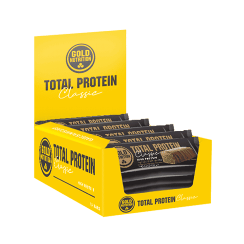 Total Protein Classic Bar chocolate 46g pack 15 GoldNutrition barra proteica 15g proteína snack fitness embalagem