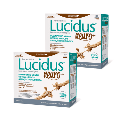 Lucidus Neuro Farmodiética Pack 2 x 30 ampollas complemento alimenticio líquido
