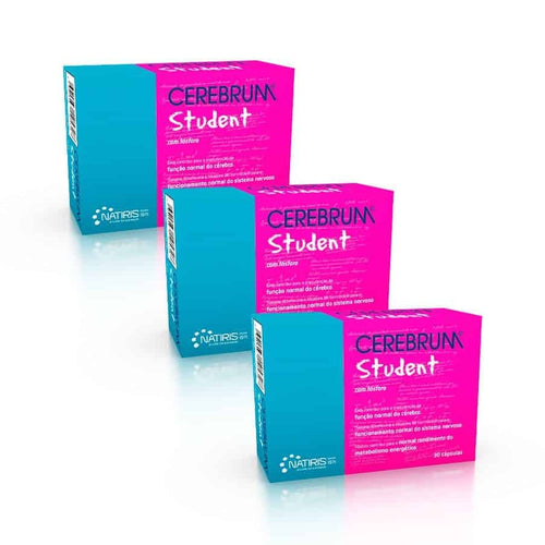 Cerebrum Student Pack 3 da Natiris, conjunto de suplementos pensado para estudantes.