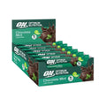 Barra de Proteína Vegan Chocolate e Menta 12 x 60gr Optimum Nutrition, snack proteico vegetal com 18g de proteína e baixo teor de açúcar.

