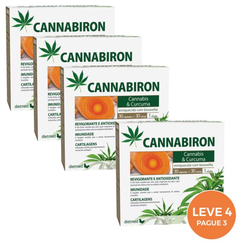 Cannabiron 30 Cápsulas + 30 Comprimidos Dietmed Leve 4 Pague 3