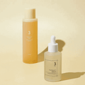 Super Glowing Set N.3 Numbuzin com tónico Super Glowing Essence de 200 ml e sérum Skin Softening de 50 ml.
