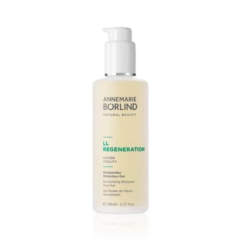 Pack LL Regeneration Rosto AnneMarie Börlind com leite de limpeza suavizante 150 ml e creme de noite revitalizante 50 ml para pele seca e desidratada.
