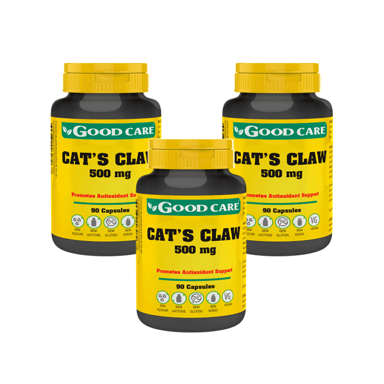 Cat’s Claw 500 mg Good Care Pack 3 x 90 cápsulas com unha-de-gato suplemento alimentar
