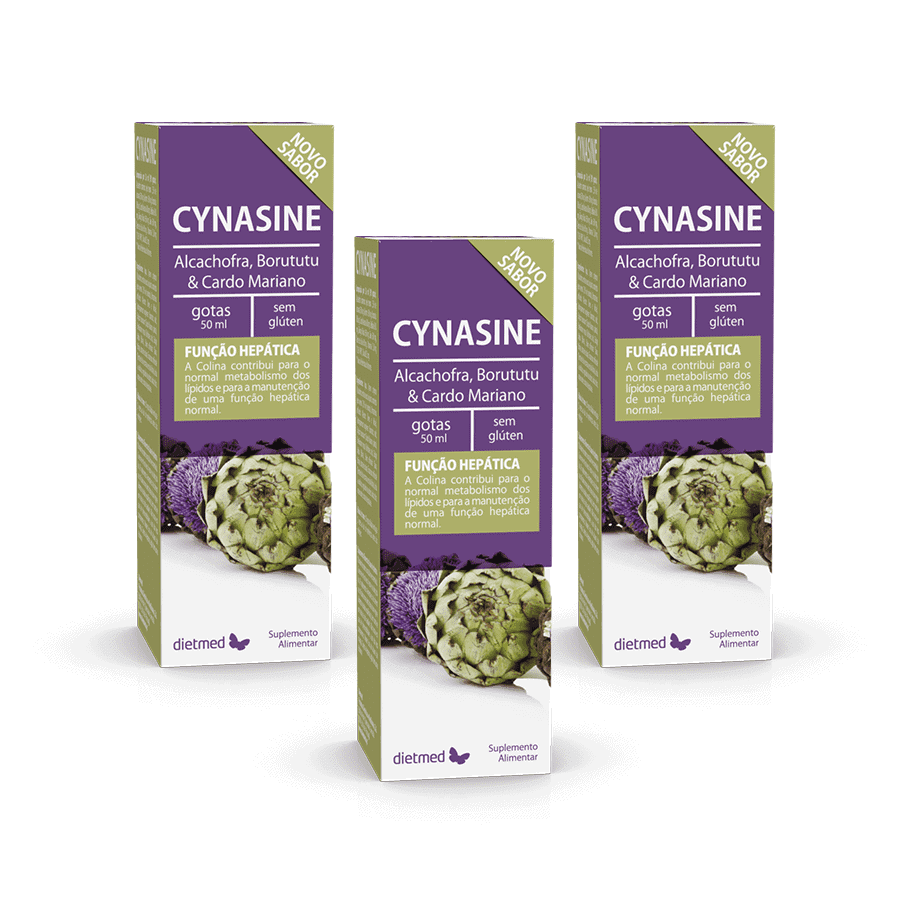 Cynasine Gotas Dietmed pack com 3 frascos de 50 ml suplemento alimentar em gotas
