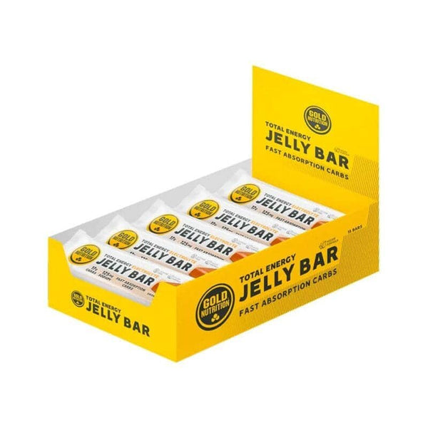 Jelly Bar Laranja 30gr x 15 Gold Nutrition, barras energéticas de goma.
