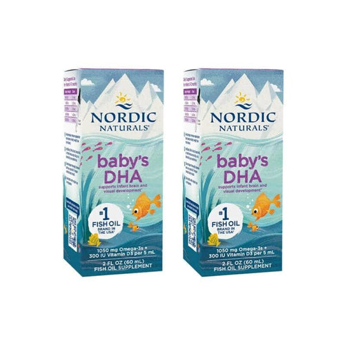 Complemento alimenticio infantil con DHA y vitamina D3 para bebés de Nordic Naturals (paquete de 2 botellas de 60 ml)
