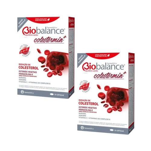 Biobalance Colestermin Plus Farmodiética, paquete con 2 envases de 60 cápsulas cada uno, complemento alimenticio
