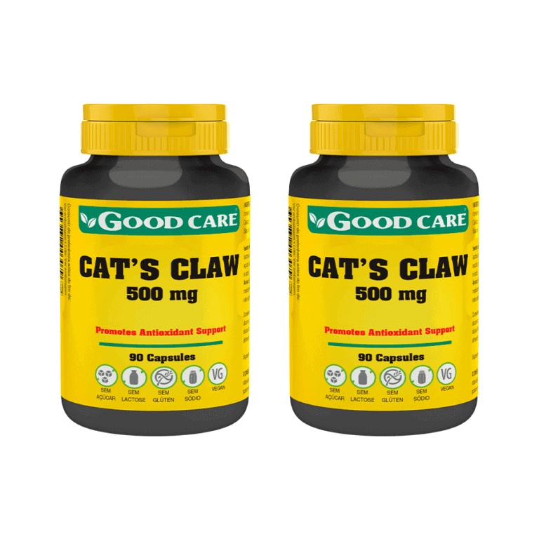 Cat’s Claw 500 mg Good Care Pack 2 x 90 cápsulas com unha-de-gato suplemento alimentar
