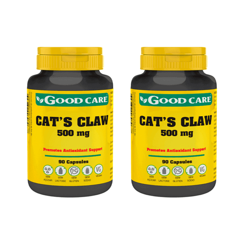Uña de gato 500 mg Paquete de cuidado integral 2 x 90 cápsulas con complemento alimenticio de uña de gato
