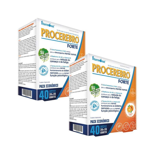 Procerebro Forte Pack 2 x 40  é uma fórmula com acção rápida, indicada para diminuir o cansaço físico e o stress.