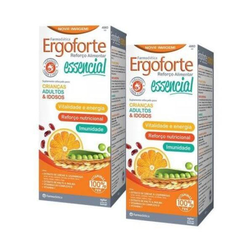 Ergoforte Essencial Farmodiética pack com 2 frascos de 480 ml suplemento alimentar
